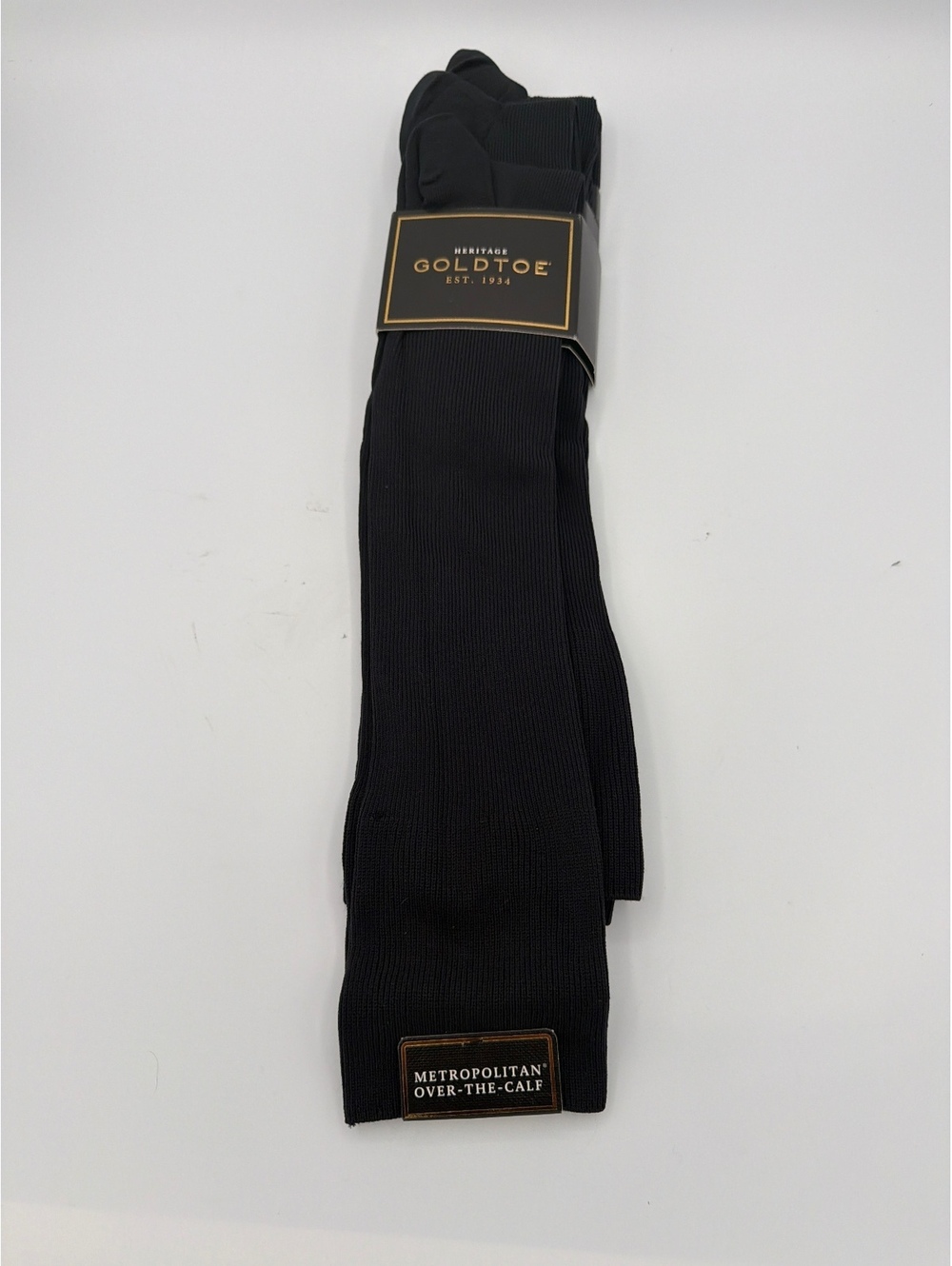 Gold Toe Metropolitan Over-The-Calf Black Socks